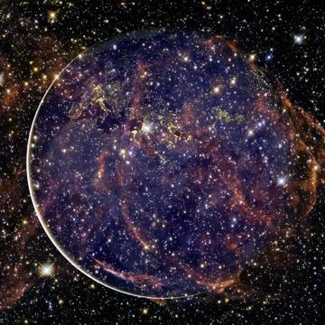 Beautiful view of earth from space. Elements of this image furnished by NASA Stock Photos