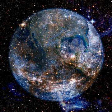 Beautiful view of earth from space. Elements of this image furnished by NASA Foto stock