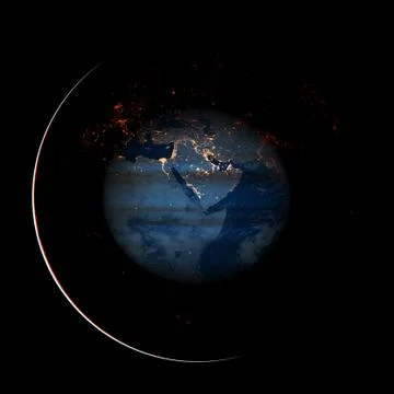 Beautiful view of earth from space. Elements of this image furnished by NASA 库存照片