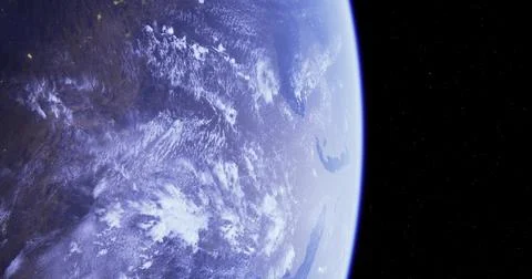 Beautiful view of Earth from space showcasing atmospheric layers Stock Illustration
