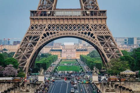 Beautiful view of the Eiffel Tower in Paris, France 스톡 사진