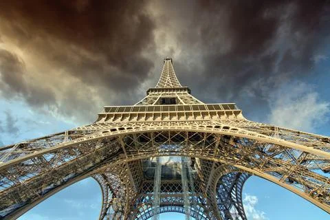 Beautiful view of Eiffel Tower in Paris Beautiful view of Eiffel Tower in ... Stock Photos