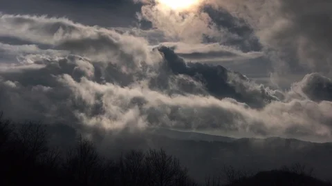 Beautiful View of Epic clouds In the sky Stock Footage
