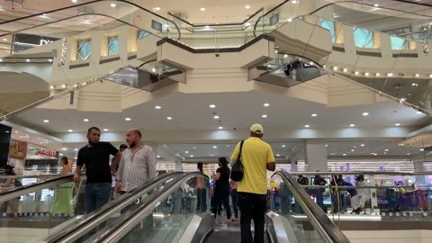 Beautiful View escalator Inside city center Deira Stock Footage 233855481