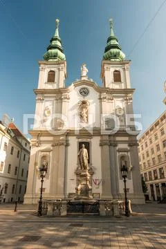 Beautiful view of famous Saint Charles's Church Stock Photos