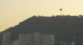 Beautiful view with a flag waving on a hill in Panama 4k or 4k+ Resolution