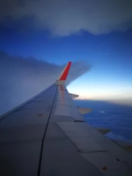 A beautiful view form plan window 스톡 사진