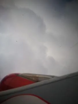 A beautiful view form plan window 스톡 사진