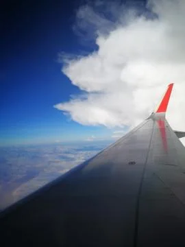 A beautiful view form plan window 스톡 사진