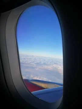 A beautiful view form plan window Foto stock