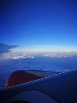 A beautiful view form plan window 스톡 사진