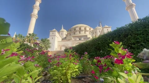A Beautiful  view in the Garden in the BackGround Structure of the Majid Vidéo 277026069