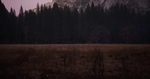 Beautiful view of Half Dome during sunset time at Yosemite National Park in Stock Footage 81624167