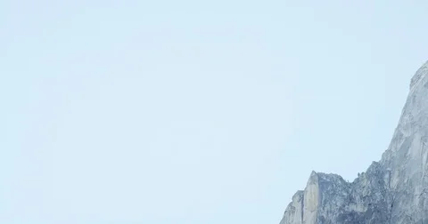 Beautiful view of Half Dome at Yosemite National Park in California. Stock Footage 81623561