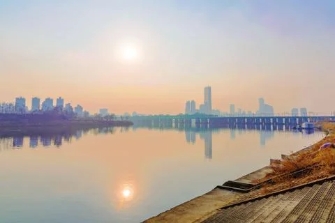 Beautiful view of the Han river Stock Photos