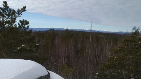 Beautiful view from the height of the mountain Stock Footage 148198366