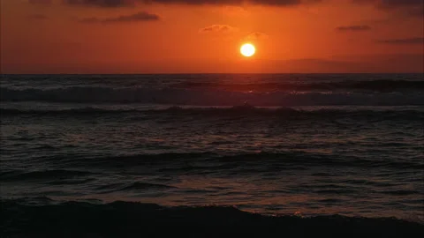 Beautiful View on high waves on the empty coast of the Atlantic Ocean. Deserted Stock Footage 216678155