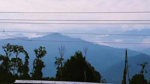 Beautiful view of the Himalayan mountains from the Sillery Gaon of Darjeeling Stock Footage 157267191