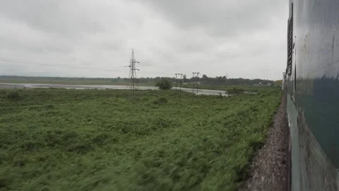 Beautiful view from inside the train. Stock Footage 249838171