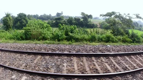 Beautiful view from inside the train. Stock Footage 253220046