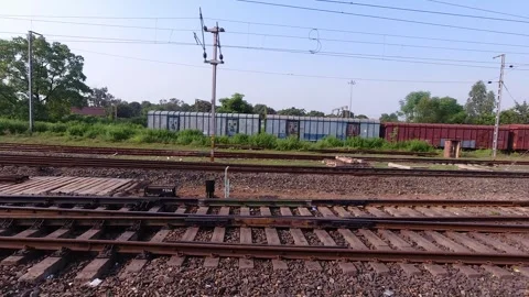 Beautiful view from inside the train. Stock Footage 253220062
