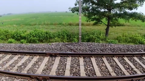 Beautiful view from inside the train. Stock Footage 253220066