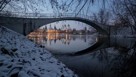 Beautiful view of the Izmailovsky Kremlin Stock Footage 144525658