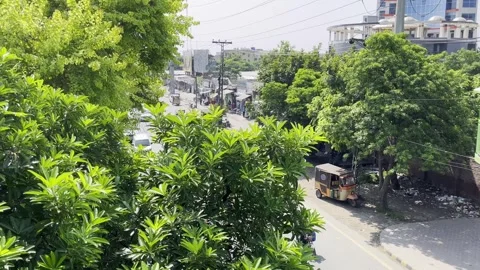 Beautiful view of Jinnah Chowk in Lahore on September 7, 2024 Stock Footage 284832953