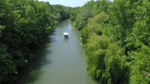 Beautiful view of Kamchiya river and tropical rainforest in summer day Stock Footage 265221040