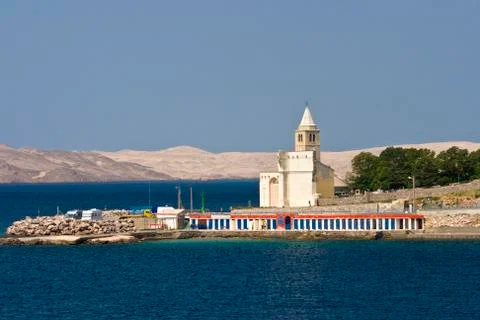 Beautiful view on Karlobag coast Stock Photos