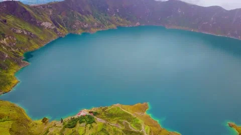 Beautiful view of lake between the mountains of Peru Stock-Footage 163795488