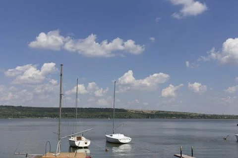 Beautiful view on the lake. Stock Photos