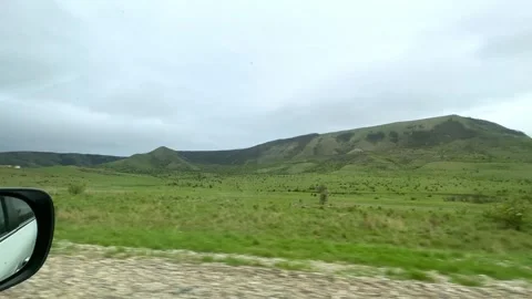 Beautiful view landscape from inside a car on road,Travel and vacation concept Stock Footage 262245081