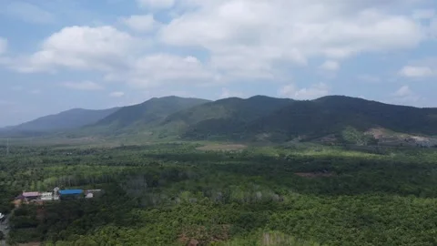 Beautiful view of the large mountains in South Kalimantan which are filled .. Stock Footage 287741334