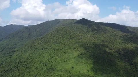 Beautiful view of the large mountains in South Kalimantan which are filled .. Stock Footage 288111333