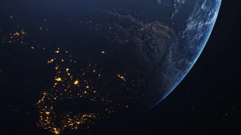 Beautiful view of Light from satellite view. Stock Footage 120178550