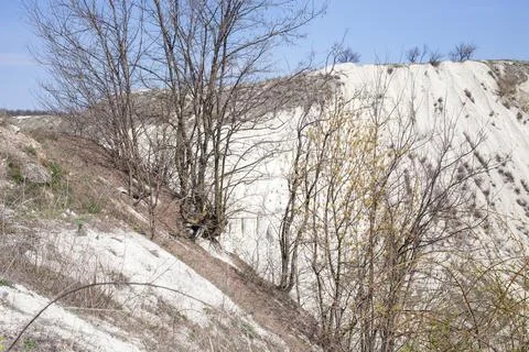 Beautiful view of  limestone quarry. Stock Photos