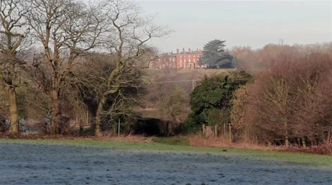 Beautiful View of Maple Hayes Stately Home - Historic  English Country House Video stock 48982533
