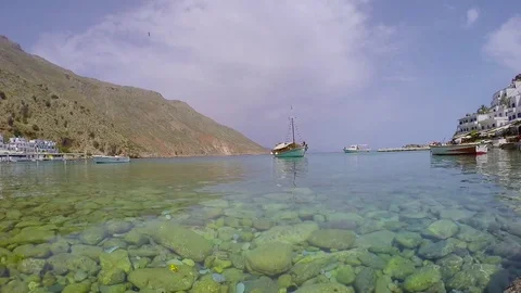 Beautiful view of marina from the ground level Stock-Footage 71527842
