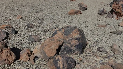 Beautiful view from Mars surface. Tilt-UP,  Close up Stock Footage 115908556