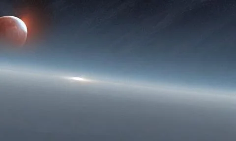 Beautiful view of the moon in space Stock Illustration