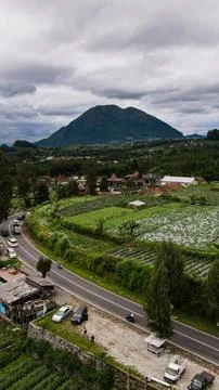A beautiful view of mount in Central Java Stock Photos
