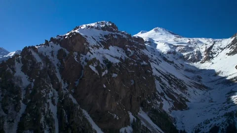 Beautiful view of Mount Elbrus and Terskol Peak. Stock Footage 274103532