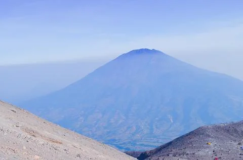 Beautiful view of Mount Merbabu on Java island, Indonesia Fotos de archivo