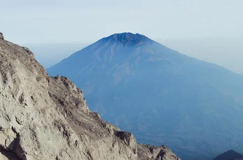 Beautiful view of Mount Merbabu on Java island, Indonesia Fotos de archivo