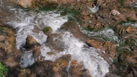 Beautiful view of mountain clear river in rocky area. Screensaver, background. Stock Footage 171233834