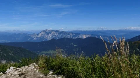 Beautiful view from a mountain peak Stock Footage 66296621