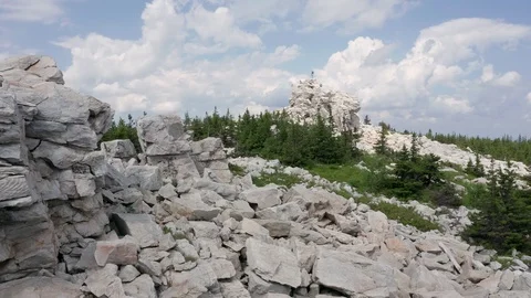 Beautiful view of the mountain peak. Stock Footage 114056036