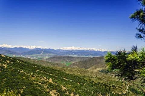 Beautiful view from the mountain Stock Photos