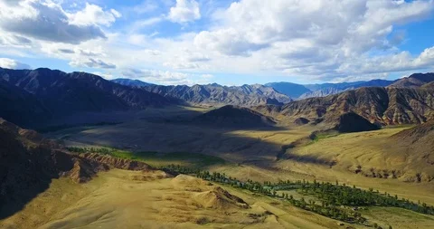 Beautiful view of the mountain plateau in Mongolia Stock Footage 119152253